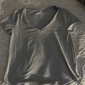 Aeropostale Seriously Soft Gray V-Neck Tee